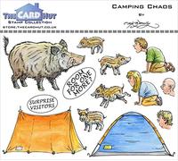 The Card Hut - Mark Bardsley Camping Chaos Stamps