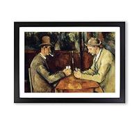 The Card Players Vol.3 by Paul Cezanne Framed Print | A2 Black Framed Wall Art | Ready to Hang | Modern Historical Picture | Living Room Bedroom Lounge Office
