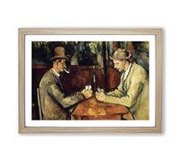 The Card Players Vol.3 by Paul Cezanne Framed Print | A2 Oak Framed Wall Art | Ready to Hang | Modern Historical Picture | Living Room Bedroom Lounge Office