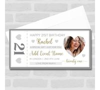 The Card Zoo 21st Birthday Event Party Photo Personalised Surprise Ticket Gift Voucher