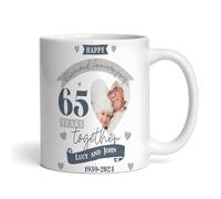 The Card Zoo 60 Years Together 60th Wedding Anniversary Present Diamond Photo Personalised Mug - Personalised Gift