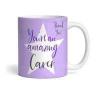 The Card Zoo Amazing Carer Present Photo Star Purple Coffee Tea Cup Personalised Mug - Personalised Gift