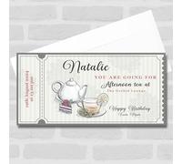 The Card Zoo Cake Any Occasion Afternoon Tea Personalised Surprise Ticket Gift Voucher