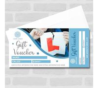 The Card Zoo Driving Lessons Driving Instructor School Test Blue Business Gift Voucher