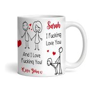 The Card Zoo Funny Rude Sexy Gift Mug - Personalised for Husband, Wife, Girlfriend, Boyfriend - 11oz White Ceramic - Gift for Birthday, Christmas, Wedding Anniversary, Valentine's Day