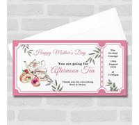 The Card Zoo Happy Mother's Day Going Afternoon Tea Personalised Surprise Ticket Gift Voucher