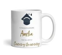 The Card Zoo Off to University Good Luck Gift Photo Hat Coffee Tea Cup Personalised Mug - Gift for Good Luck, Custom Personalised Gift, Coffee Mug, Tea Mug, Cup