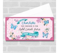The Card Zoo Pink Any Gift Any Occasion Voucher Personalised Surprise Ticket Gift Voucher