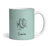 The Card Zoo Pisces Funny Zodiac Sign Description Birthday Gift Green Personalised Mug - Gift for Birthday, Custom Personalised Gift, Coffee Mug, Tea Mug, Cup
