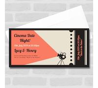 The Card Zoo Retro Cinema Camera Date Night Gift Personalised Surprise Ticket Gift Voucher