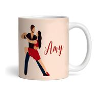 The Card Zoo Tango Dancing Gift Couple Peach Coffee Tea Cup Personalised Mug - Gift for Birthday, Gift for Christmas, Custom Personalised Gift, Coffee Mug, Tea Mug, Cup