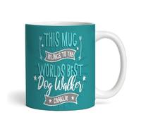 The Card Zoo This Mug Belongs to Best Dog Walker Gift Coffee Tea Cup Personalised Mug - Gift for Birthday, Gift for Christmas, Gift for Thank You, Custom Personalised Gift, Coffee Mug, Tea Mug, Cup