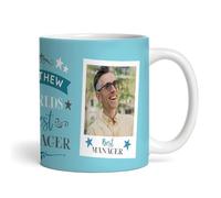 The Card Zoo Worlds Best Manager Gift Blue Photo Coffee Tea Cup Personalised Mug - Gift for Birthday, Gift for Christmas, Gift for Thank You, Custom Personalised Gift, Coffee Mug, Tea Mug, Cup