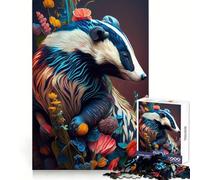 The Careful Badger Teenagers 1000 Piece Jigsaw Puzzle Mind Exercise Toy Group Play Precision Cut Festival Gift (38x26cm)