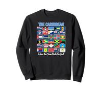 The Caribbean Where Ocean Meets The Soul Country Flags Sweatshirt