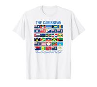 The Caribbean Where Ocean Meets The Soul Flags T-Shirt