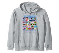 The Caribbean Where Ocean Meets The Soul Flags Zip Hoodie