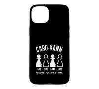 The Caro Kann Defense Chess Opening Retro Silhouette Graphic Case for iPhone 15 Plus