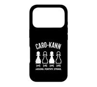 The Caro Kann Defense Chess Opening Retro Silhouette Graphic Case for iPhone 17 Pro