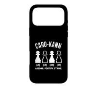The Caro Kann Defense Chess Opening Retro Silhouette Graphic Case for iPhone 17 Pro Max