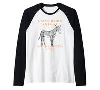 The Carolinas Territory Work Animal The Mule Raglan Baseball Tee