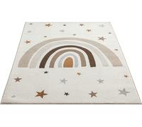 the carpet Beat Kids Modern Soft Pile Kids Rug Soft Easy Care Colourfast Rainbow Pattern Cream 120 x 170 cm