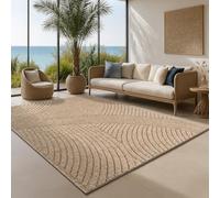the carpet Cairo - Outdoor rug, weather-resistant, natural jute look with loop design, durable, easy-care, for balcony, terrace & garden, 200 x 280 cm