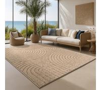 the carpet Cairo - Outdoor rug, weather-resistant, natural jute look with loop design, durable, easy-care, for balcony, terrace & garden, 160 x 220 cm