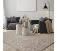 the carpet Foxy Washable Shaggy, High Pile, Long Pile, Living Room, Bedroom, Non-Slip, 30 mm Pile Hight, Sand, 80 x 150 cm