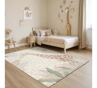 the carpet Jungle Kids Children's Rug, 3D Effect, Easy Care, Durable, Giraffe, 80 x 150 cm