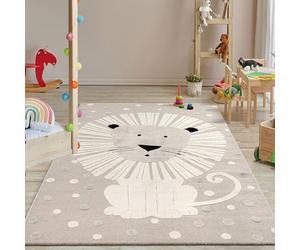 the carpet Jungle Kids - Rug for children’s room, kids’ rug, 3D effect, easy to care for, durable, Lion, 120 x 170 cm