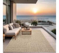 the carpet Kansas - Comfortable and Stylish Indoor Rug for Living Room, Bedroom or Hallway, Soft and Warm, Easy to Clean, Natural Jute Style, Also Suitable for Outdoor, 120 x 170 cm