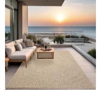 the carpet Kansas - Comfortable and Stylish Indoor Rug for Living Room, Bedroom or Hallway, Soft and Warm, Easy to Clean, Natural Jute Style, Also Suitable for Outdoors, 60 x 90 cm