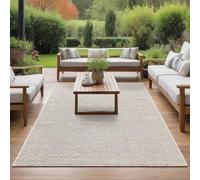 the carpet Maldives - Durable outdoor rug with Boho and Vintage design, weather-resistant and easy to clean, for balcony, terrace & garden, Brown, 160 x 230 cm