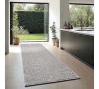 the carpet Maldives - Durable outdoor rug with Boho and Vintage design, weather-resistant and easy to clean, for balcony, terrace & garden, Grey, 80 x 250 cm