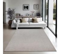 the carpet Mirella Modern Living Room Rug, Textured Weave in Neutral Tones, Easy Care, Ideal for Living Room, Bedroom, Office, Beige, 80 x 250 cm