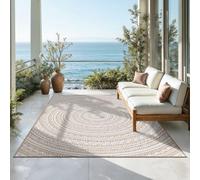 the carpet Mistra - durable and modern rug, robust and easy to maintain, suitable for indoor and outdoor use, living room, ideal for kitchen, hallway and conservatory, Nature, 160 x 220 cm cm