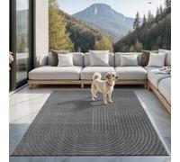 the carpet, Outdoor Rug, Made of Polypropylene, for Balcony or Terrace, 200 x 280 cm, Anthracite