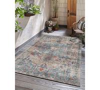the carpet Palma Robust Outdoor Rug, Modern Design, Weatherproof and UV-Resistant, for Balcony, Also Suitable for Kitchen or Dining Room, Multicoloured, 140 x 200 cm