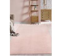 the carpet Relax Cuddly Short Pile Rug, Non-Slip Underside, Washable up to 30 Degrees, Super Soft, Fur Look, Blush, 80 x 300 cm