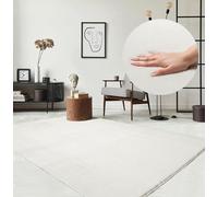 the carpet Relax Cuddly Short Pile Rug, Non-Slip Underside, Washable up to 30 Degrees, Super Soft, Fur Look, Cream, 300 x 400 cm