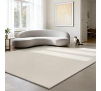 the carpet Relax Cuddly Short Pile Rug, Non-Slip Underside, Washable up to 30 Degrees, Super Soft, Fur Look, Cream, 240 x 240 cm Square