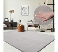 the carpet Relax Cuddly Short Pile Rug, Non-Slip Underside, Washable up to 30 Degrees, Super Soft, Fur Look, Sand, 300 x 400 cm
