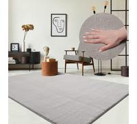 the carpet Relax Rug, Modern, Fluffy, Short Pile, Non-Slip Underside, Washable up to 30°C, Super-Soft, Fur Look, Sand, 200 x 280 cm