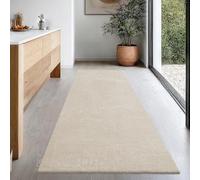 the carpet Relax Rug, Modern, Fluffy, Short Pile, Non-Slip Underside, Washable up to 30°C, Super-Soft, Fur Look, Beige, 80 x 300 cm