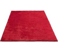 the carpet Relax Rug, Modern, Fluffy, Short Pile, Non-Slip Underside, Washable up to 30°C, Super-Soft, Fur Look, Red, 140 x 200 cm
