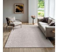 the carpet Rio - modern and soft carpet with non-slip backing and 3D look, fluffy surface, easy-care and robust, beige, 140 x 200 cm