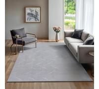 the carpet Rio - modern and soft carpet with non-slip backing and 3D look, fluffy surface, easy-care and robust, grey, 200 x 280 cm