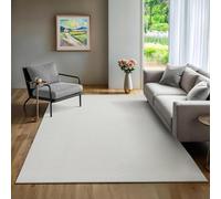 the carpet Rio Modern Short Pile Rug, Soft and Easy-Care Non-Slip Rug with 3D Look, Durable, for Living Room and Bedroom, Cream, 120 x 160 cm