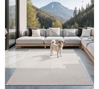 the carpet Santo Plus Modern Rug, Living Room, Bedroom Rug, Cream, Boho Rug, 160 x 220 cm, Polypropylene